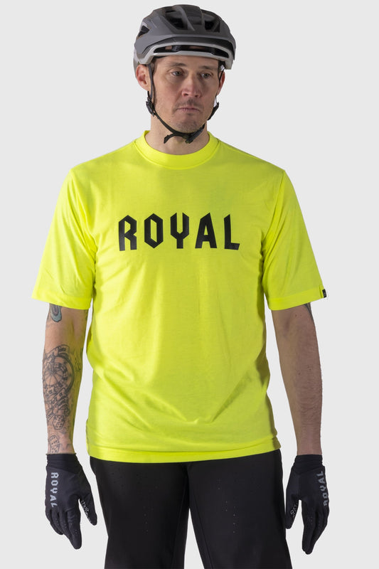 Royal Core Jersey Corp SS - Flo Yellow / Heather