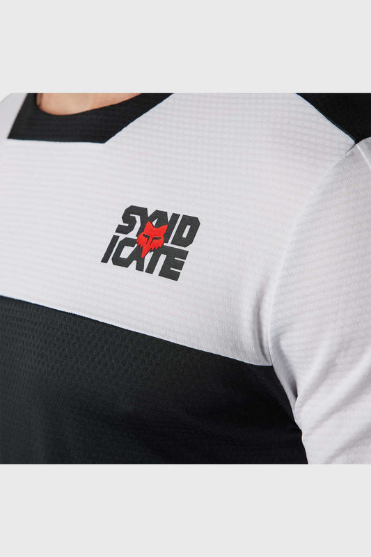Fox Defend Long Sleeve Syndicate Jersey - White/Black