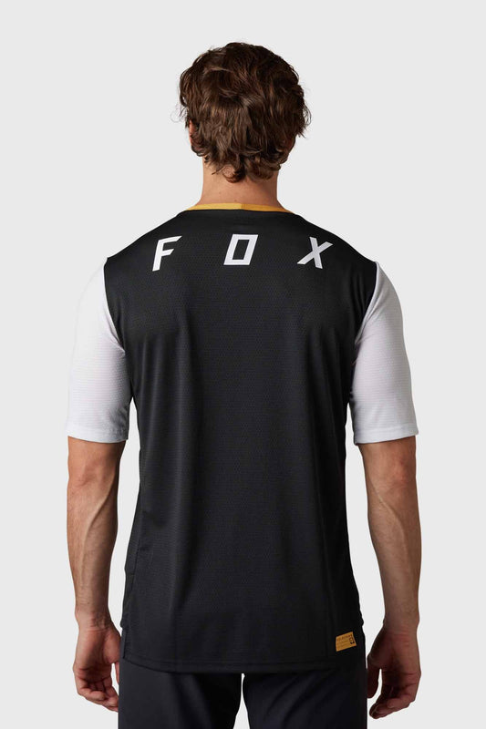 Fox Defend Short Sleeve Jersey Aurora - Black/White