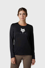 Load image into Gallery viewer, Fox Womens Ranger Tru Dri Long Sleeve Jersey - Black