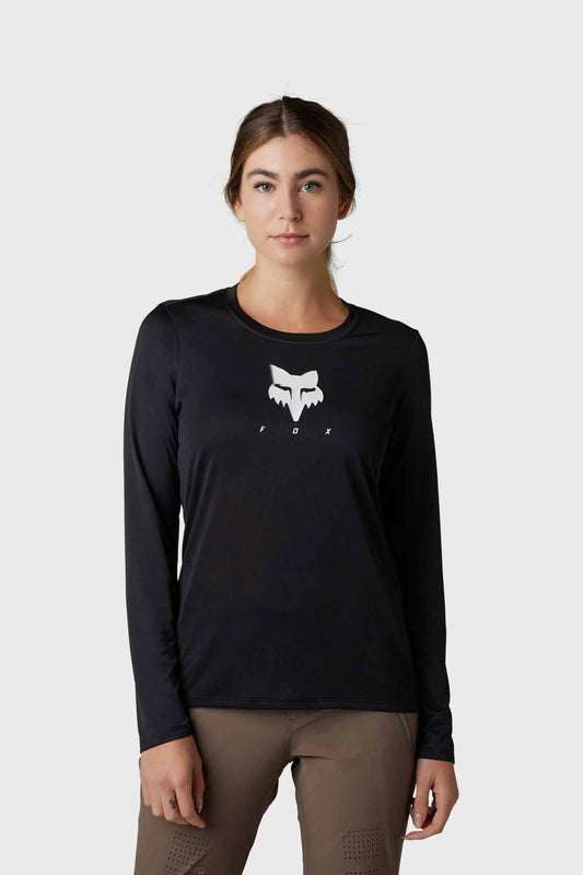 Fox Womens Ranger Tru Dri Long Sleeve Jersey - Black