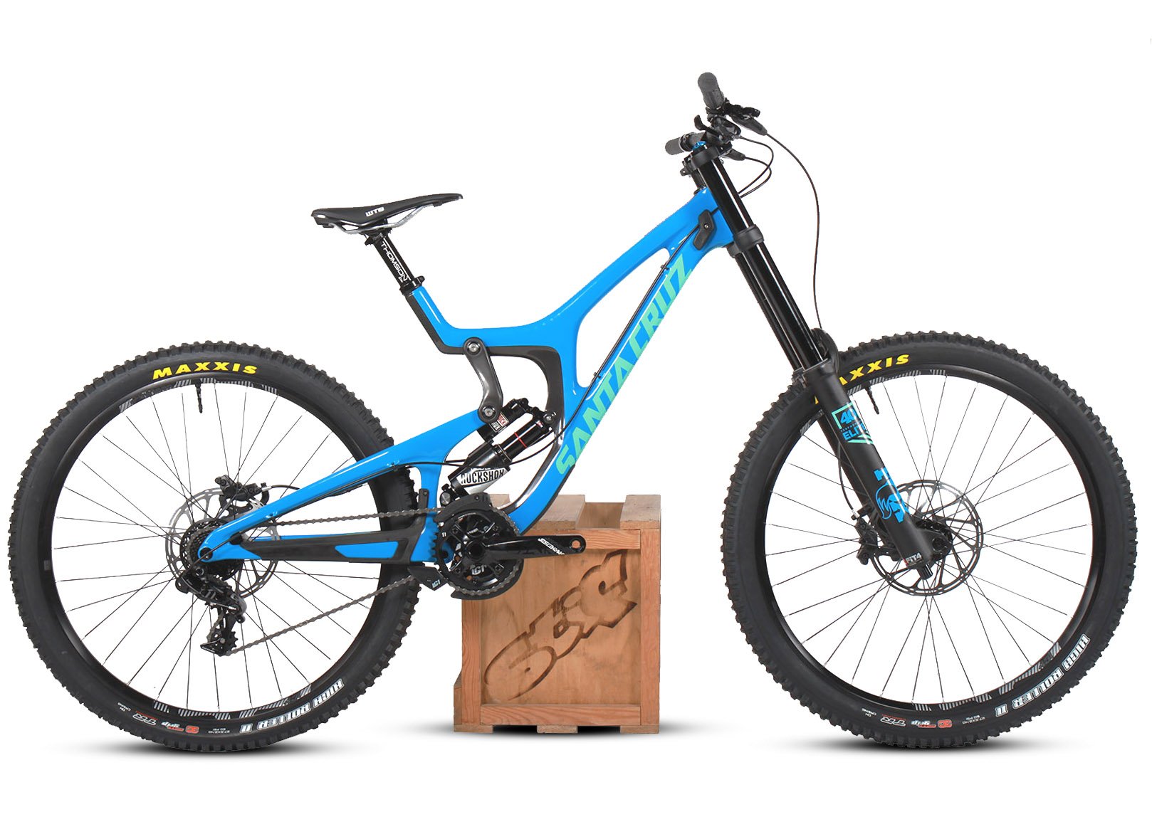 Santa Cruz Bicycles V10 CC 27.5 S kit - Medium - Gloss Blue/Mint