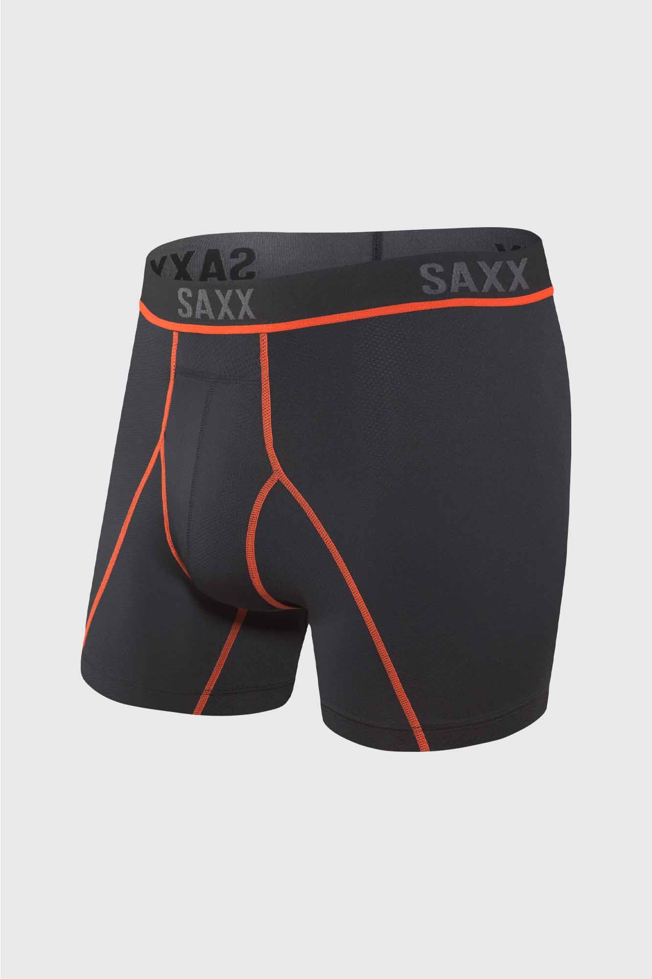 SAXX Kinetic HD Boxer Brief - Black / Vermillion – Stif Mountain Bikes